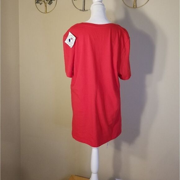 NWT! Womens Majestic MLB Red Washington Nationals Tee XXL - Picture 3 of 7